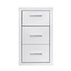 17" Vertical 2-Drawer & Paper Towel Holder Combo w/ Masonry Frame Return