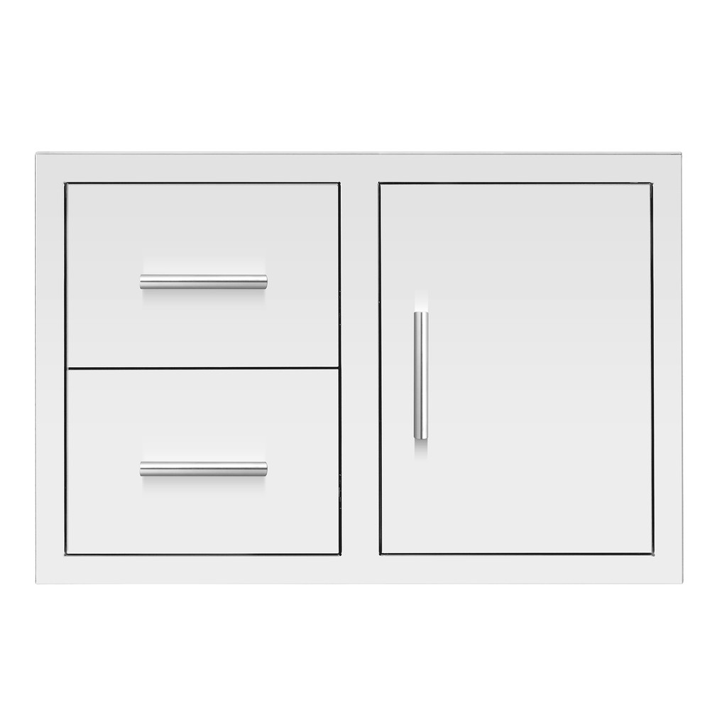 33" 2-Drawer & Access Door Combo w/ Masonry Frame Return