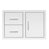33" 2-Drawer & Access Door Combo w/ Masonry Frame Return