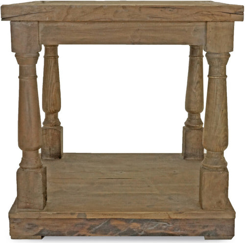 Balustrade Brown End Table