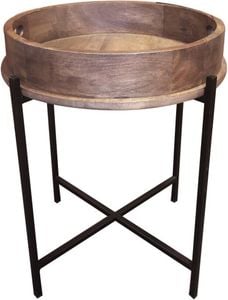 Barrel Side Table Brown