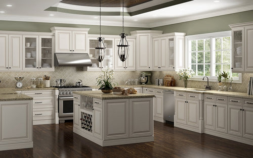 Casselberry Antique White Kitchen Cabinets