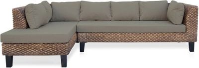 Katina Outdoor Fabric Sectional Sofa in Dark Gray