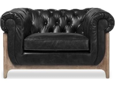 Mod Chesterfield Chair In Black