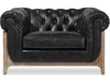 Mod Chesterfield Chair In Black