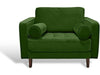 Roma Velvet Chair In Green