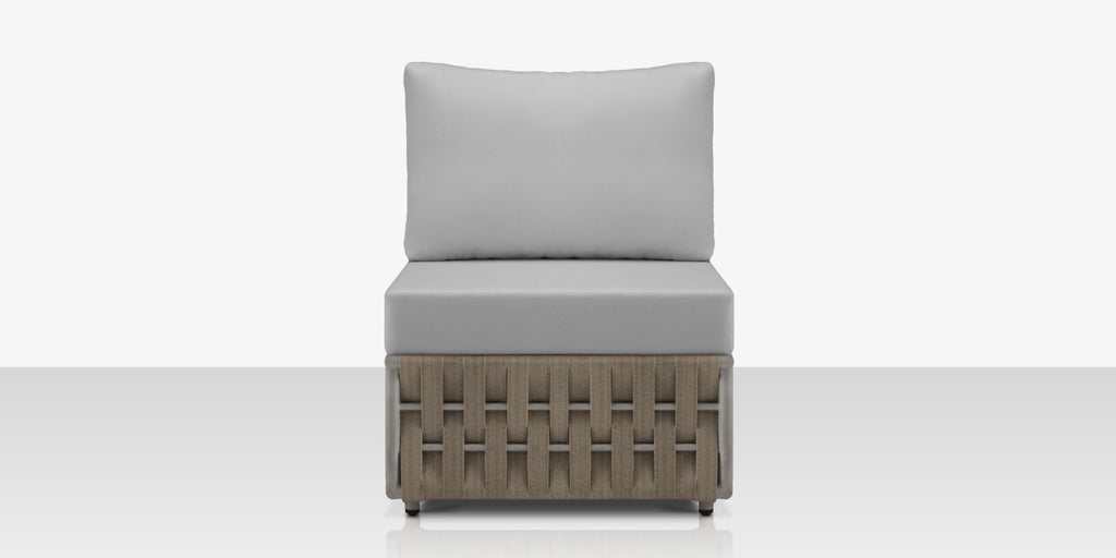 Scorpio Armless Chair, Gray with Standard Gray Cushion