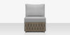 Scorpio Armless Chair, Gray with Standard Gray Cushion