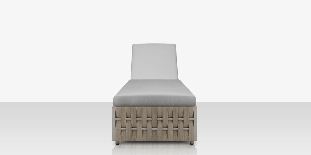 Scorpio Armless Chaise Lounge,  Gray with Standard Gray Cushion