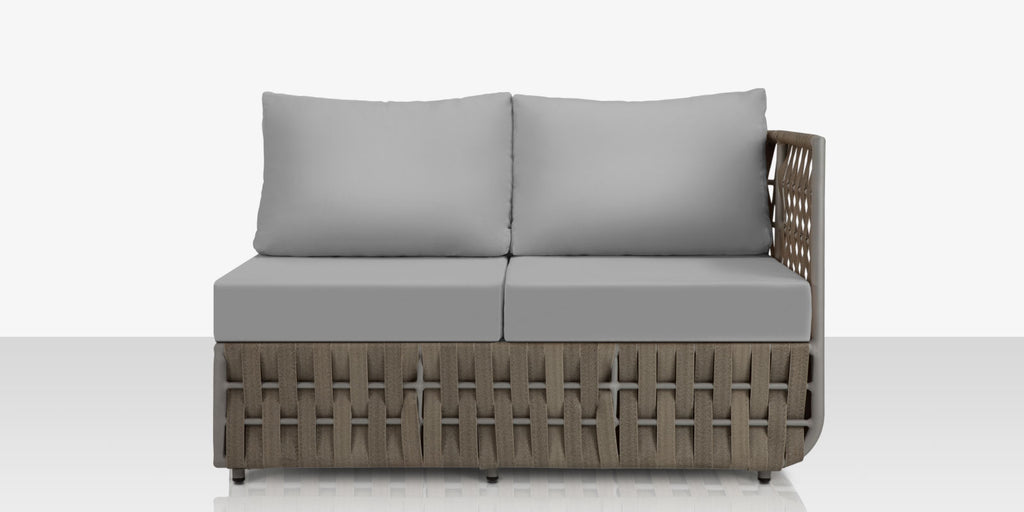 Scorpio Right Arm Loveseat, Gray with Standard Gray Cushion