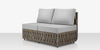 Scorpio Armless Loveseat, Gray with Standard Gray Cushion