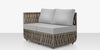 Scorpio Left Arm Loveseat, Gray with Standard Gray Cushion