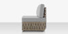 Scorpio Armless Chair, Gray with Standard Gray Cushion