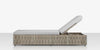 Scorpio Armless Chaise Lounge,  Gray with Standard Gray Cushion
