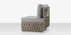 Scorpio Armless Chair, Gray with Standard Gray Cushion