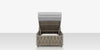 Scorpio Armless Chaise Lounge,  Gray with Standard Gray Cushion