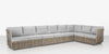 Scorpio Left Arm Loveseat, Gray with Standard Gray Cushion
