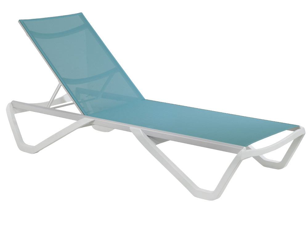 Wave Armless Chaise, Platinum