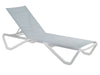 Wave Armless Chaise, Turquoise
