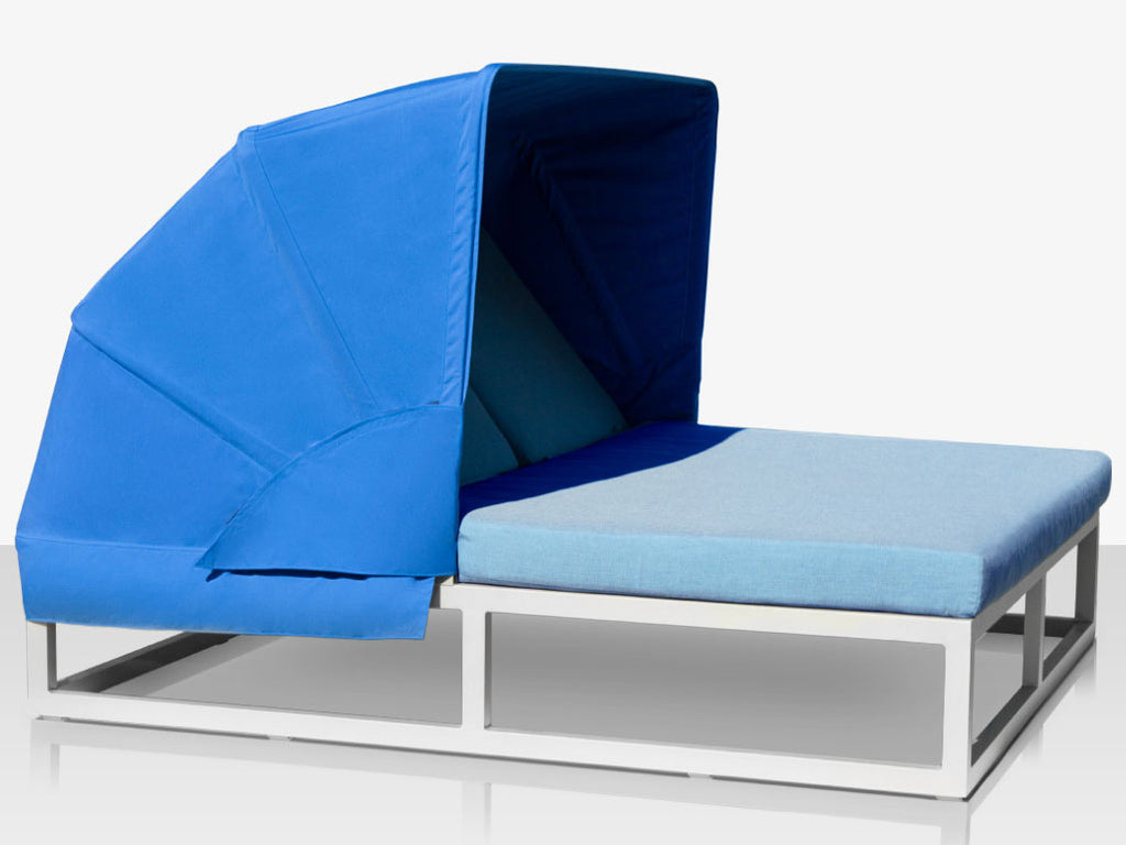Iconic Aluminum Double Chaise Lounge Canopy
