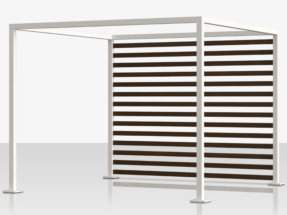 Breeze Cabana 10' Optional: Aluminum Wood Grain Slats - Back