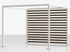 Breeze Cabana 10' Optional: Aluminum Wood Grain Slats - Back
