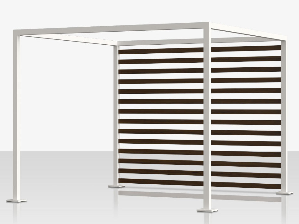Breeze Cabana 15' Optional: Aluminum Wood Grain Slats - Back