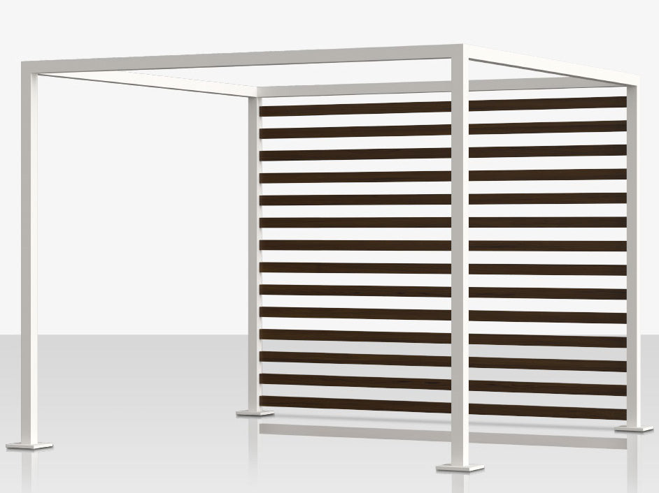 Breeze Cabana 8' Optional: Aluminum Wood Grain Slats - Back