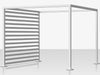 Breeze Cabana 10' Optional: Aluminum Slats - Left Side