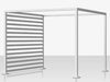 Breeze Cabana 15' Optional: Aluminum Slats - Left Side