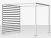 Breeze Cabana 8' Optional: Aluminum Slats - Left Side
