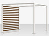 Breeze Cabana 10' Optional: Aluminum Wood Grain Slats - Left Side