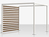 Breeze Cabana 15' Optional: Aluminum Wood Grain Slats - Left Side