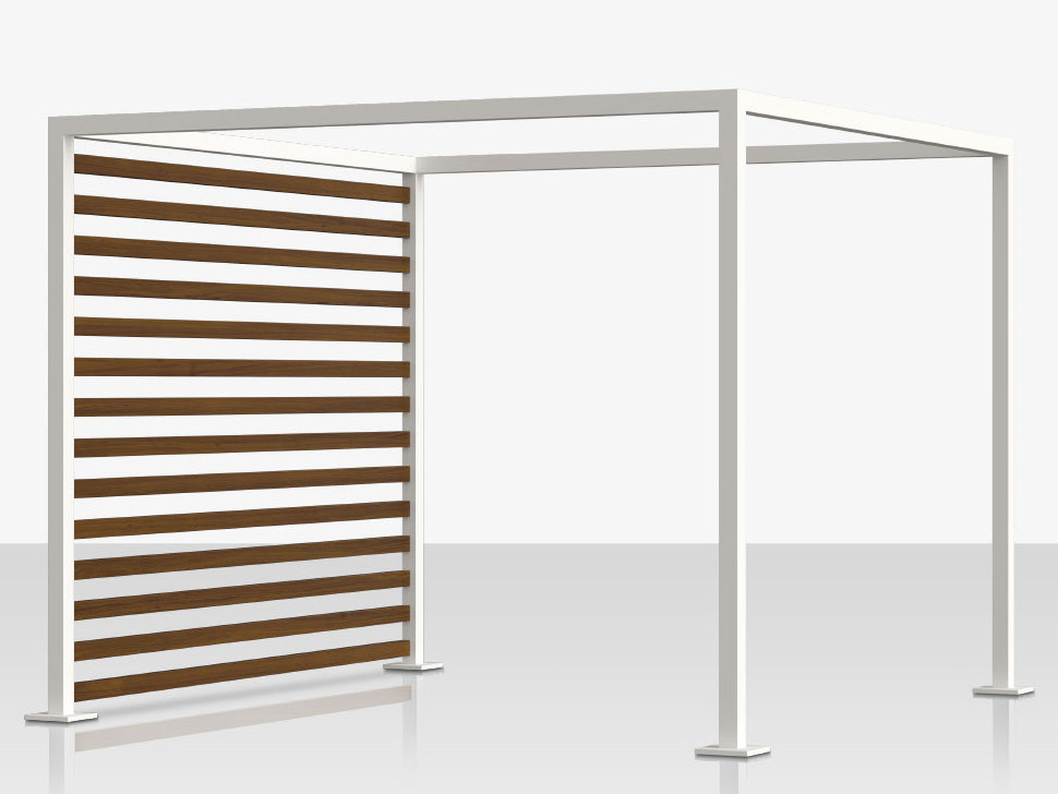 Breeze Cabana 8' Optional: Aluminum Wood Grain Slats - Left Side