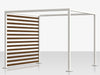 Breeze Cabana 8' Optional: Aluminum Wood Grain Slats - Left Side