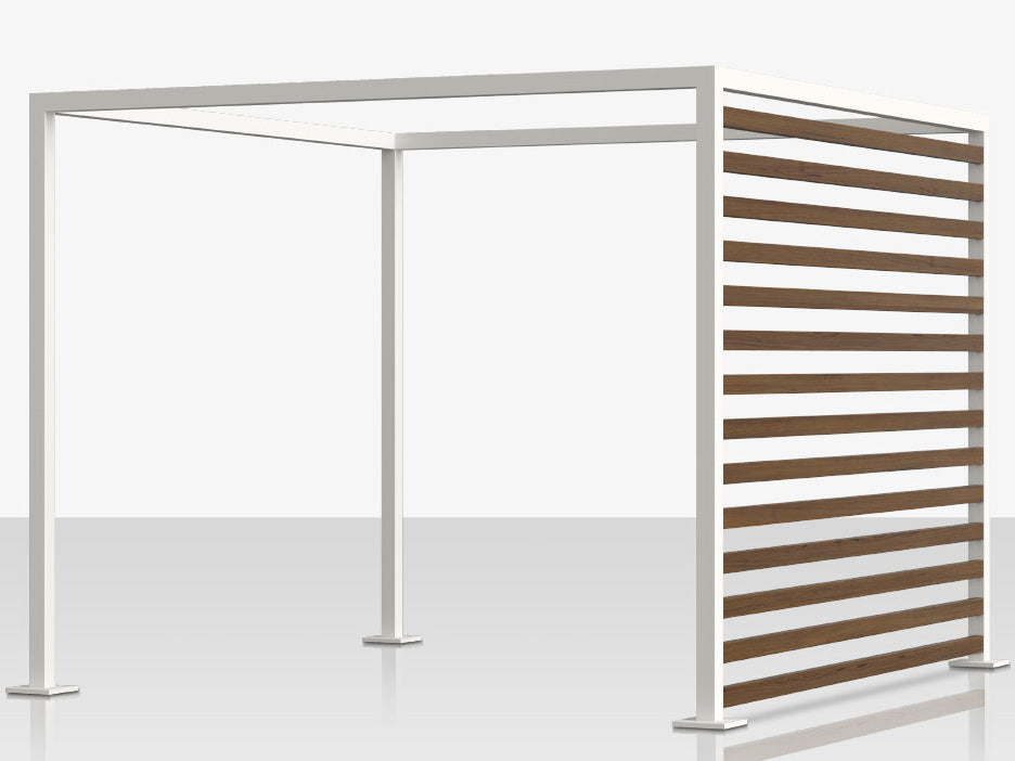 Breeze Cabana 8' Optional: Aluminum Wood Grain Slats - Right Side