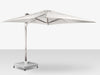 The Grand 10' Cantilever Umbrella (Square)-Mirror Anodized Frame, Lowes Grey Base