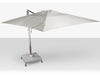 The Grand 10' Cantilever Umbrella (Square)-Mirror Anodized Frame, Lowes Grey Base