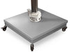 The Grand 13' Cantilever Umbrella (Square)- Mirror Anodized Frame, Lowes Grey Base