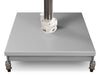 The Grand 13' Cantilever Umbrella (Square)- Mirror Anodized Frame, Lowes Grey Base