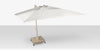 The Grand 13' Cantilever Umbrella (Square)- Wood Grain Base, Sandlewood Base