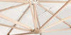 The Grand 13' Cantilever Umbrella (Square)- Wood Grain Base, Sandlewood Base