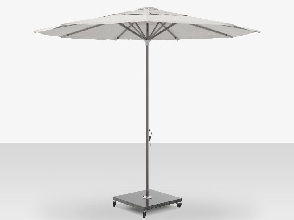 The Grand 13' Center Pole Umbrella (Round)- Mirror Anodized Frame, Granite Base