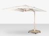 The Grand 13' Center Pole Umbrella (Round)- Wood Grain Frame, Sandlewood Base