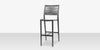 Chloe Rope Bar Side Armless Chair, Charcoal