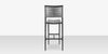 Chloe Rope Bar Side Armless Chair, Charcoal