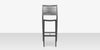 Chloe Rope Bar Side Armless Chair, Charcoal
