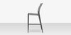 Chloe Rope Bar Side Armless Chair, Charcoal