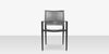 Chloe Rope Dining Arm Chair, Charcoal