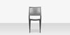 Chloe Rope Dining Side Armless Chair, Charcoal
